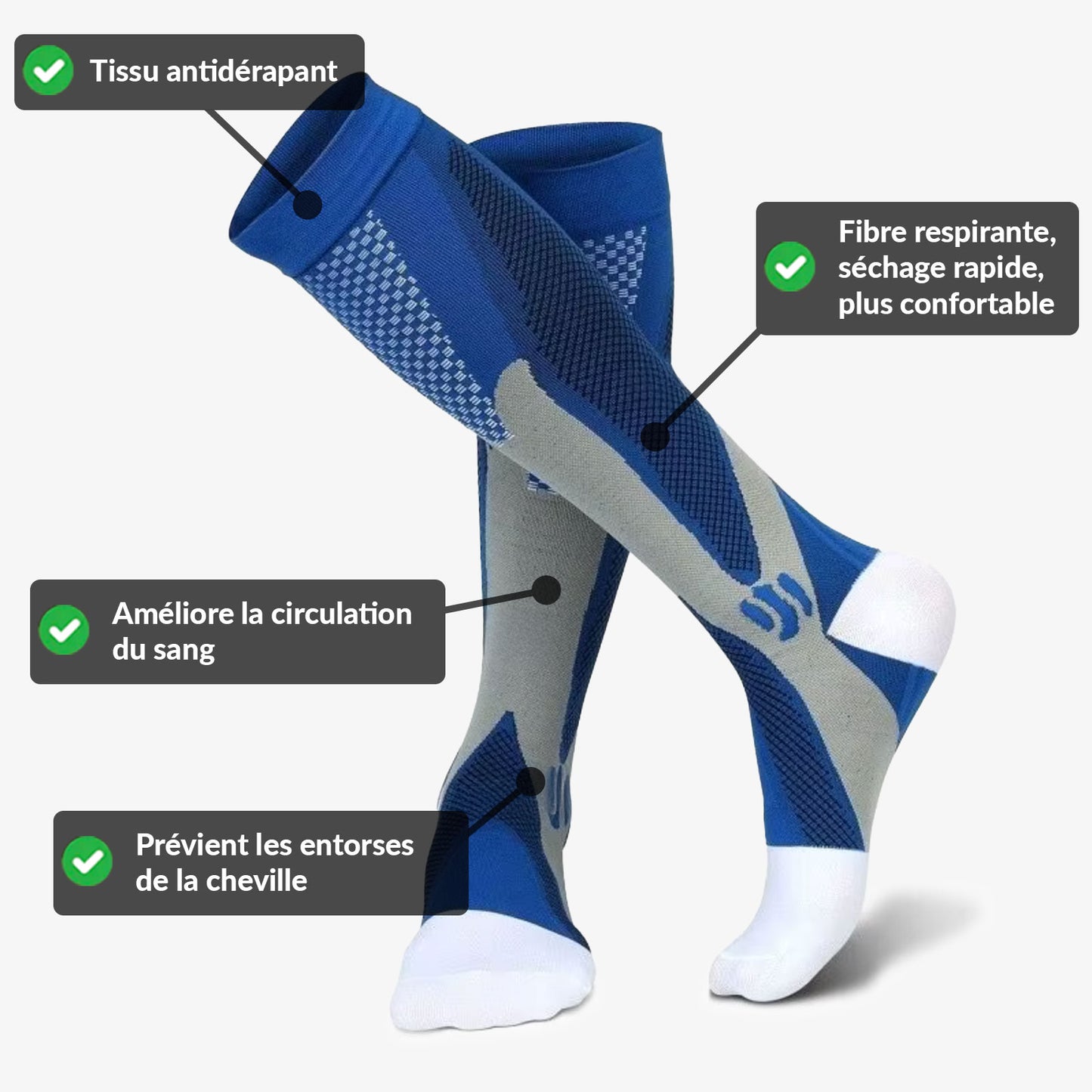 Feral Walk™ High Compression Socks (3 Pack)